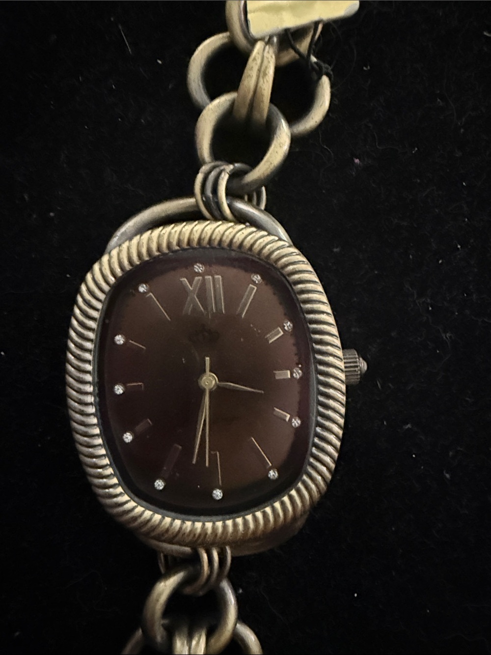 Premier Designs Antique Gold Tone Bracelet Watch | Chunky Link Quartz - Picture 7 of 7